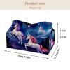 2 pack Starry Unicorn Tissue Box Cover, Decorative Tissue Box Dispenser for Bathroom, Parlors, Office, Bedroom Dresser, Vanity Countertop, Nightstand, Car, and Desk view 4