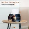 2 pack Retro Christmas Snowman Tissue Box Cover, 7.5x5x6in view 2