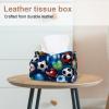 2 pack Football Soccer Tissue Box Cover, 7.5x5x6in view 2