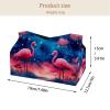 2 pack Starry Flamingos Tissue Box Cover, Decorative Tissue Box Dispenser for Bathroom, Parlors, Office, Bedroom Dresser, Vanity Countertop, Nightstand, Car, and Desk view 4