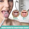 Yidueace Tongue Cleaner | Metal Tongue Scraper for Teeth Care - Fan-Shaped Scrubber Reduce Bad Breath Improve Teeth Hygiene Daily Cleaning Teeth Care for Family Teen Adults Women Men view 2