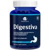 DIGESTIVA Advanced Gut Support Complex | Multi-Enzyme Blend, Live Cultures, Triphala, Psyllium Husk & Turmeric | High Fibre Daily Food Supplement | 60 Vegan Capsules
