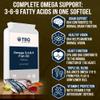 Omega 3-6-9 1000mg 90 Softgels | from Fish, Flaxseed & Sunflower Oils | with Vitamin E to Support Cells | Premium UK-Made Supplement view 3