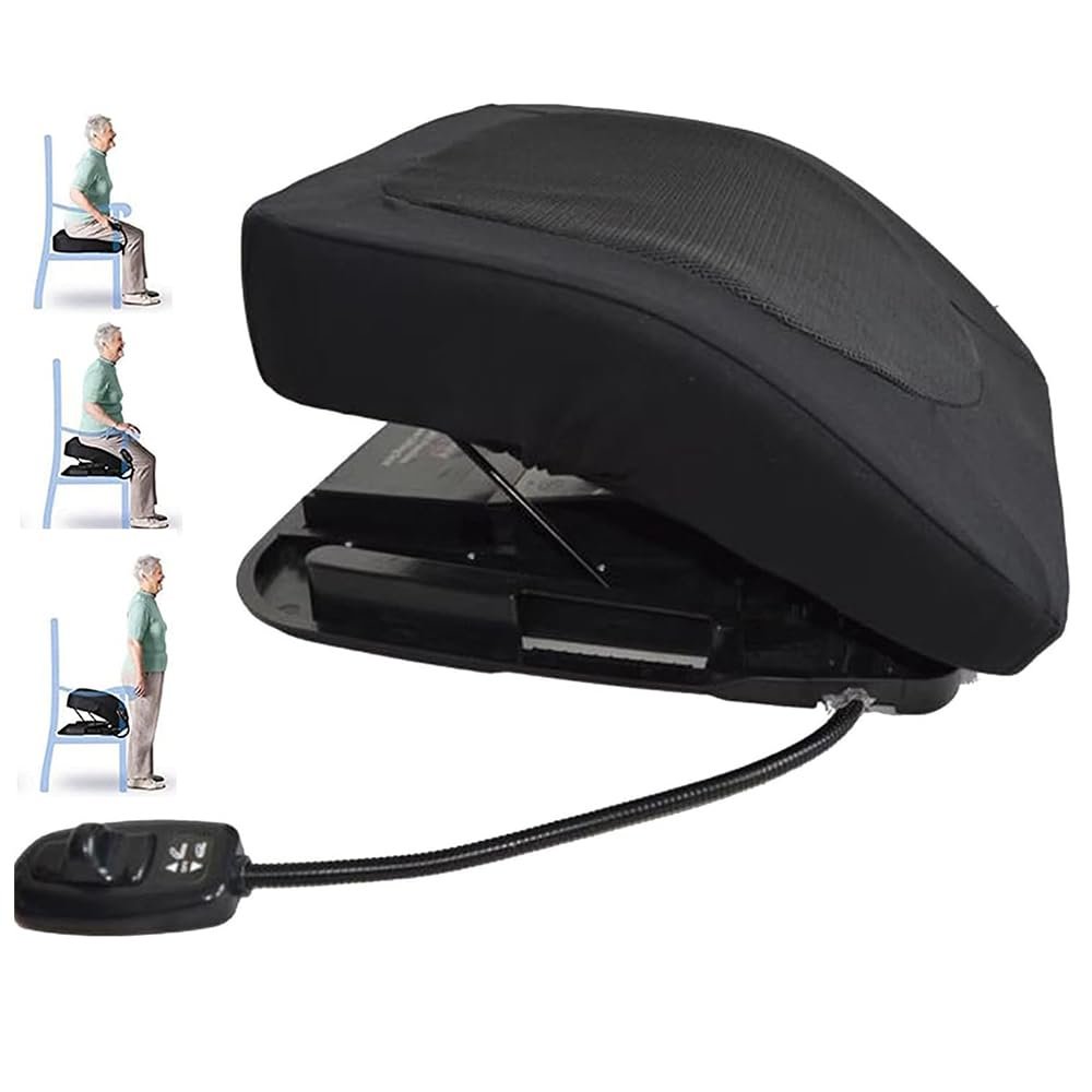 Uplift Seat Assist Cushion Powered Lift Electric Up Portable Power Support Up To 125KG, Self-Powered, Memory Foam Built-in Handle, for Help The Elderly and Disabled Stand Assist