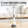 2PCS Adjustable Cleaning Brush with Liquid Dispenser- Adjustable Cleaning Brush for Kitchen, 2 in 1 Soap Dispensing Dish Scrub Brushes with 6 Adjustable Handle, Cleaning Brushes for Kitchen view 2