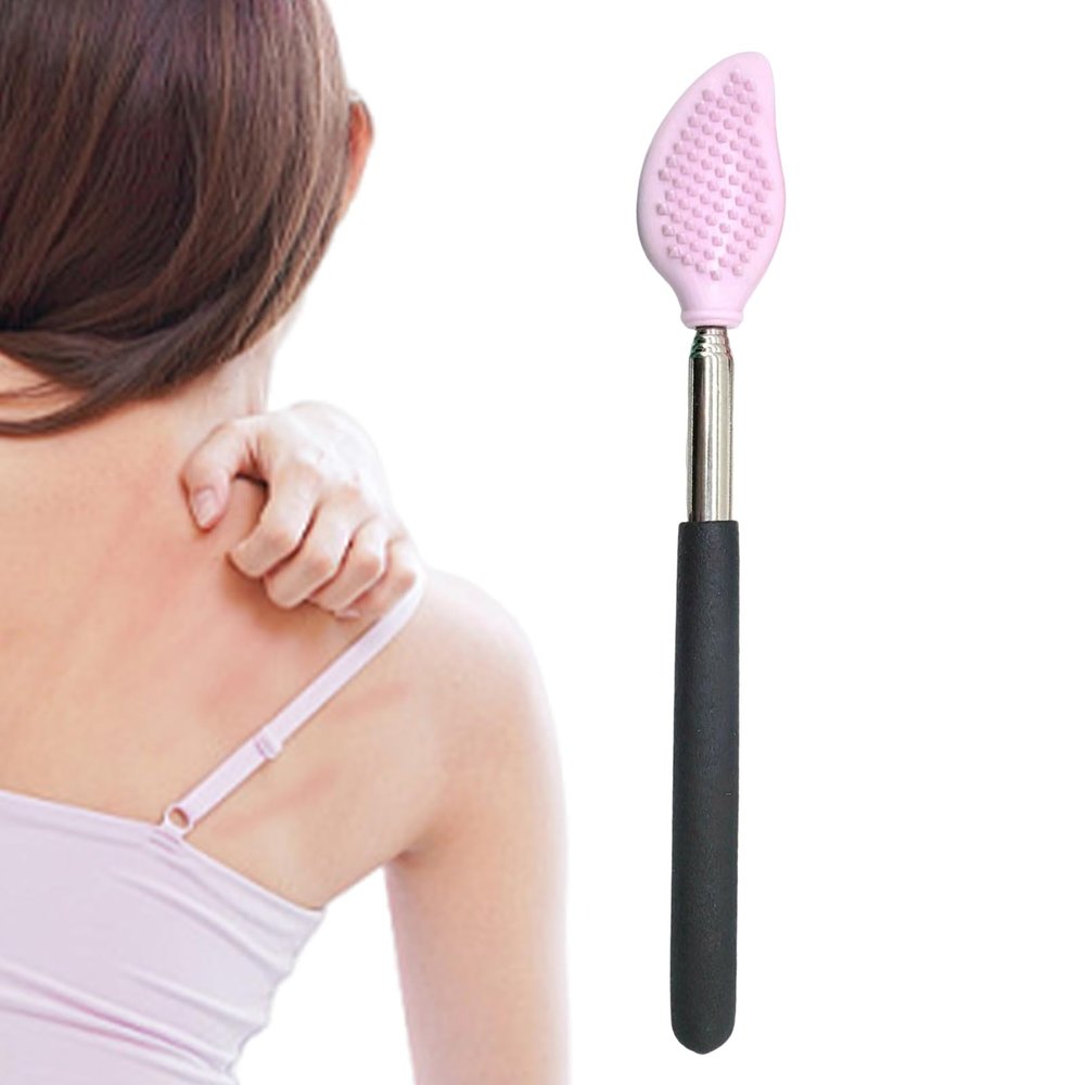 Extendable Back Scratcher Retractable Massage Stick, Long Handle Scratcher | Wooden Back reliaf Tool, Itchy Aid Grooming Accessory, Telescopic Self Care, Comfortable Back Reach Tool for Relaxing