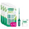 GUM Soft-Picks Minty Rubber Picks | Refreshing Mint Flavour | Teeth Cleaning and Plaque Removal | Size L | 3x40 Bundle (+1 Bonus Sample) view 1