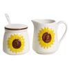 RockTrend Sunflower Ceramic Milk Creamer and Sugar Bowl Set, Coffee Serve Set view 1