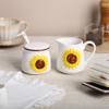 RockTrend Sunflower Ceramic Milk Creamer and Sugar Bowl Set, Coffee Serve Set view 3
