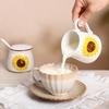 RockTrend Sunflower Ceramic Milk Creamer and Sugar Bowl Set, Coffee Serve Set view 4