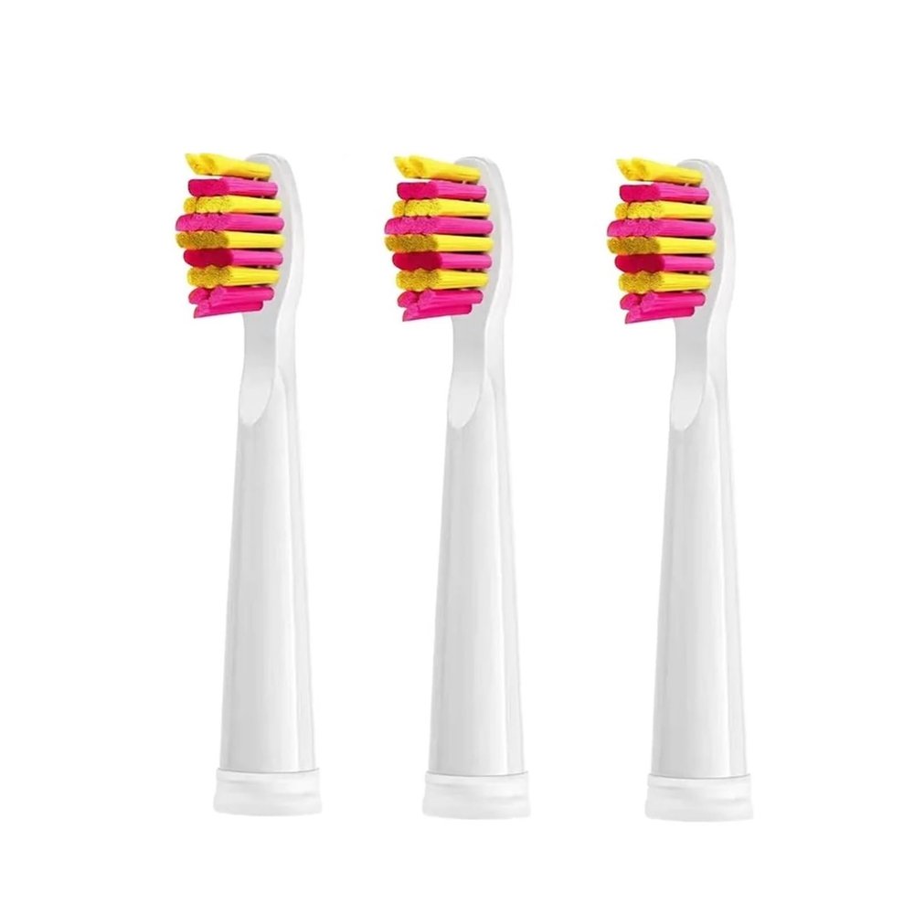 3/8/12/16 Pcs Replacement Brush Heads, Compatible for Seago Fairywill Electric Toothbrush Head Bristles Brush Refill Tooth Clean(3 Pcs Pink)