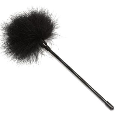 Black Soft Bedroom Tool Accessories, Black Feather Pole Adds A Warm Atmosphere To The Home, Super Soft And Comfortable Feather Steering Wheel Handle