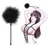 Black Soft Bedroom Tool Accessories, Black Feather Pole Adds A Warm Atmosphere To The Home, Super Soft And Comfortable Feather Steering Wheel Handle view 2