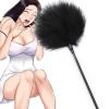 Black Soft Bedroom Tool Accessories, Black Feather Pole Adds A Warm Atmosphere To The Home, Super Soft And Comfortable Feather Steering Wheel Handle view 4