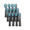 3/4/8/12/16 Pcs Replacement Brush Heads, Compatible for Seago Fairywill Electric Toothbrush Head Bristle Brush Refill Tooth Clean(12 Pcs Black) view 1