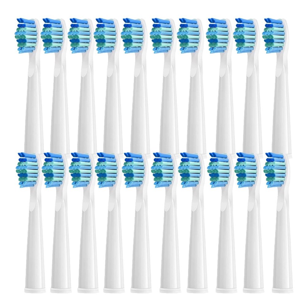 5/10/20Pcs Electric Toothbrush Replacement Heads, Compatible for SEAGO SG910/507/958/515/949/575/551(White-20pcs)