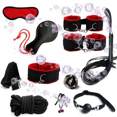 10 Adjustable Red Nylon Wristbands Indoor Multifunctional Set, Handmade Ropes And Dice - D32-