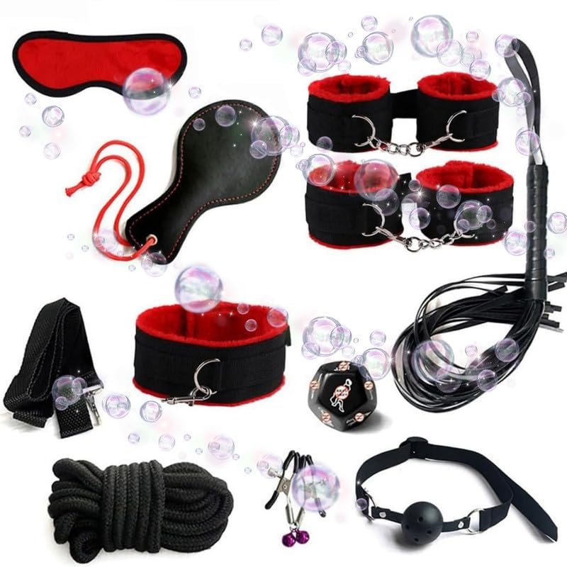 10 Adjustable Red Nylon Wristbands Indoor Multifunctional Set, Handmade Ropes And Dice - D32-