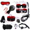 10 Adjustable Red Nylon Wristbands Indoor Multifunctional Set, Handmade Ropes And Dice - D32-