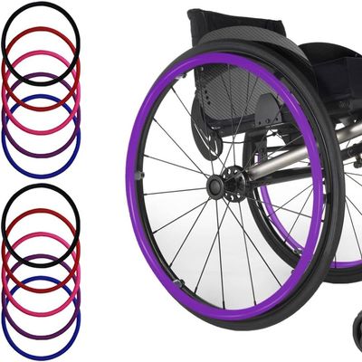 22/24-Inch Wheelchair Push Rim Covers, Non-Slip Silicone Handrim Covers for Wheelchair Rear Wheels, Wear-Resistant Hand Push Cover Improve Grip And Traction,2,22in
