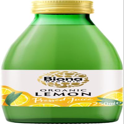 Biona Organic Lemon Juice 250ml, Pack of 6-100% Natural Organic Ingredients - Great Taste Award 2024 Winner - Free from Added Sugar - Not from Concentrate - For Salads, Cooking and Baking
