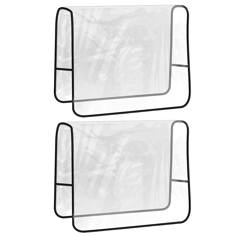 Sucritude Chair Back Covers | 2X Square Cover for Salon Chair | Reinforced Seat Protector Armchair Cushion for Residence RV Dining Room Commercial Cinema Hotel Banquet Hall Restaurant Home Airplane