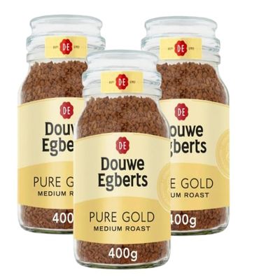 3 x 400g Instant Coffee Granules, Pure Gold Roast Ideal for Office,Canteen, Site Supplies, Staff Room Great Value.