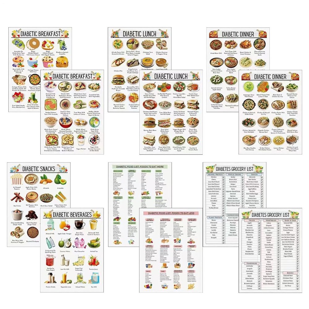 Low Sugar Meal Planner 12-pieces Low Carb Diet Guide Planner