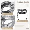 2-Pack Adjustable Vintage Couple Masks, Retro Style For ValentineS Day, Halloween, And Special Occasions view 4