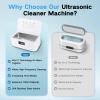 49kHz Ultrasonic Jewellery Cleaner,All-in-One Professional Ultrasonic Cleaner Machine for Eyeglasses,Retainer, Mouth Guard, Glasses, Watch, Ring, Diamond, Denture Use view 2