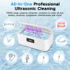 49kHz Ultrasonic Jewellery Cleaner,All-in-One Professional Ultrasonic Cleaner Machine for Eyeglasses,Retainer, Mouth Guard, Glasses, Watch, Ring, Diamond, Denture Use view 3