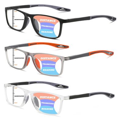 Hubeye Progressive Multifocus Reading Glasses TR90 Sport Style Sturdy 2.75
