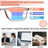 Hubeye Progressive Multifocus Reading Glasses TR90 Sport Style Sturdy 2.75 view 2