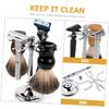 DEARMAMY Beard Organizer Stand Rack Rustproof Shaving Brush Holder for Bathroom Neat and Tidy Grooming Tool Supporter for Men Special Occasions view 4
