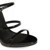 High Heels Women Open Toe Stiletto Sandals Boots Buckle Straps Zipper Pump Party Evening Dress Prom Dance Shoes 11cm-Black||35 view 4