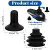 1 Sets Controller Knob and Gaiter for Electric Wheelchair, Universal Silicone Wheelchair Joystick Button Cap for Mobility Scooters, Joystick Button Cover Electric Wheelchairs Accessories(Black view 2