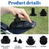 1 Sets Controller Knob and Gaiter for Electric Wheelchair, Universal Silicone Wheelchair Joystick Button Cap for Mobility Scooters, Joystick Button Cover Electric Wheelchairs Accessories(Black view 3