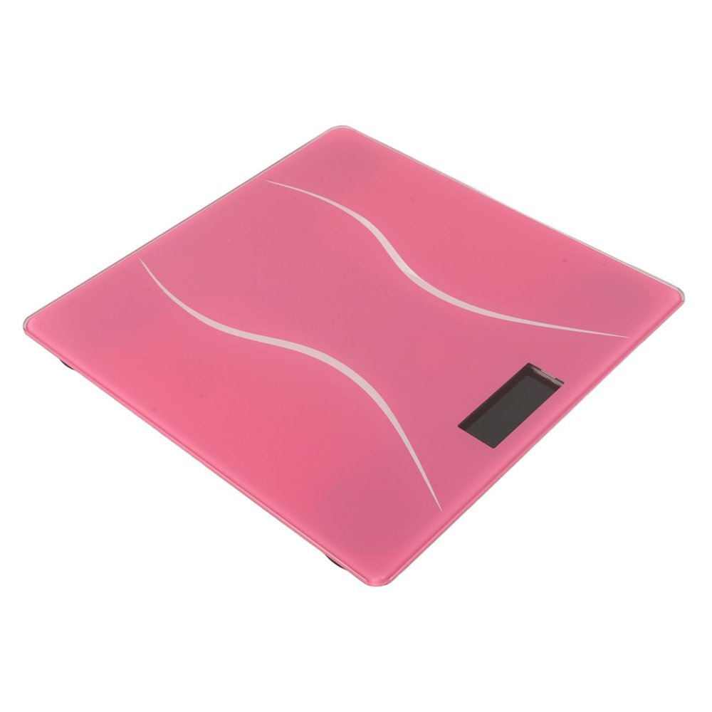 Vaguelly Smart Scale for Modern Weighing Electronic Scale Accurate Rechargeable Weight Bathroom Scales Digital Bathroom Scale Balance Scale Portable Scale Tempered Glass Pink