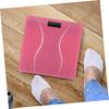 Vaguelly Smart Scale for Modern Weighing Electronic Scale Accurate Rechargeable Weight Bathroom Scales Digital Bathroom Scale Balance Scale Portable Scale Tempered Glass Pink view 4