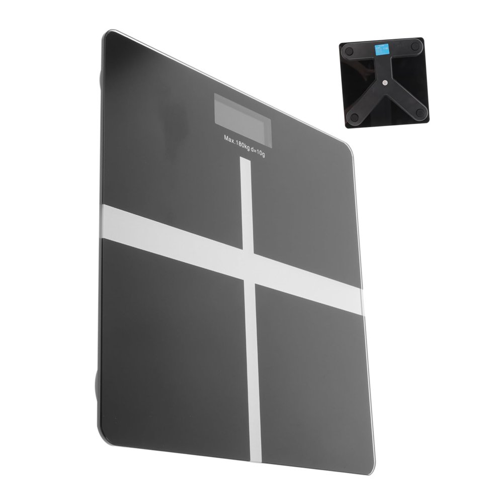 Yardenfun 1pc USB Rechargeable Digital Body Weight Scale Practical Fitness Management Scale Black Accurate Measurement for Household Use Energy Saving and Durable Design