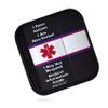 Autism Non-Verbal May Not Respond Awareness Medical Alert Seatbelt Cover for Children in Car Seats (6) Featuring an Emergency Information Form and Pocket by Help Belts. Black/White view 1