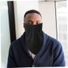 BATHVEVE Men Beard Cover Face Mask for Outdoor Use, Black Polyester with Detachable Design and Comfortable Fit, Skin-friendly Face Cover Protecting Beard from Wind and Dirt view 2