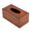 Hztyyier Rectangular Wood Tissue Box Elegant Paper Rack Drawer Type for Living Room Bedroom Kitchen, Black, 9.1 * 4.7 * 4.1in, Light (Light) view 3