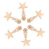 Housoutil Metal Five-Pointed Star Zipper Pull Tabs Practical Zipper Replacement 6 Pcs Sturdy Golden Metal Material for DIY Garment Accessories for Backpacks and Gym Bags view 1