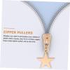 Housoutil Metal Five-Pointed Star Zipper Pull Tabs Practical Zipper Replacement 6 Pcs Sturdy Golden Metal Material for DIY Garment Accessories for Backpacks and Gym Bags view 4
