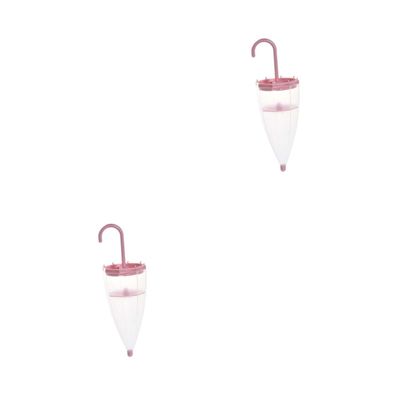 Warmhm 2 pcs Creative Umbrella Shaped Dehumidification Box Moisture Absorber for Wardrobe Closet Car Bedroom Pink Space Saving Design with Calcium Particles for Efficient Damp Control