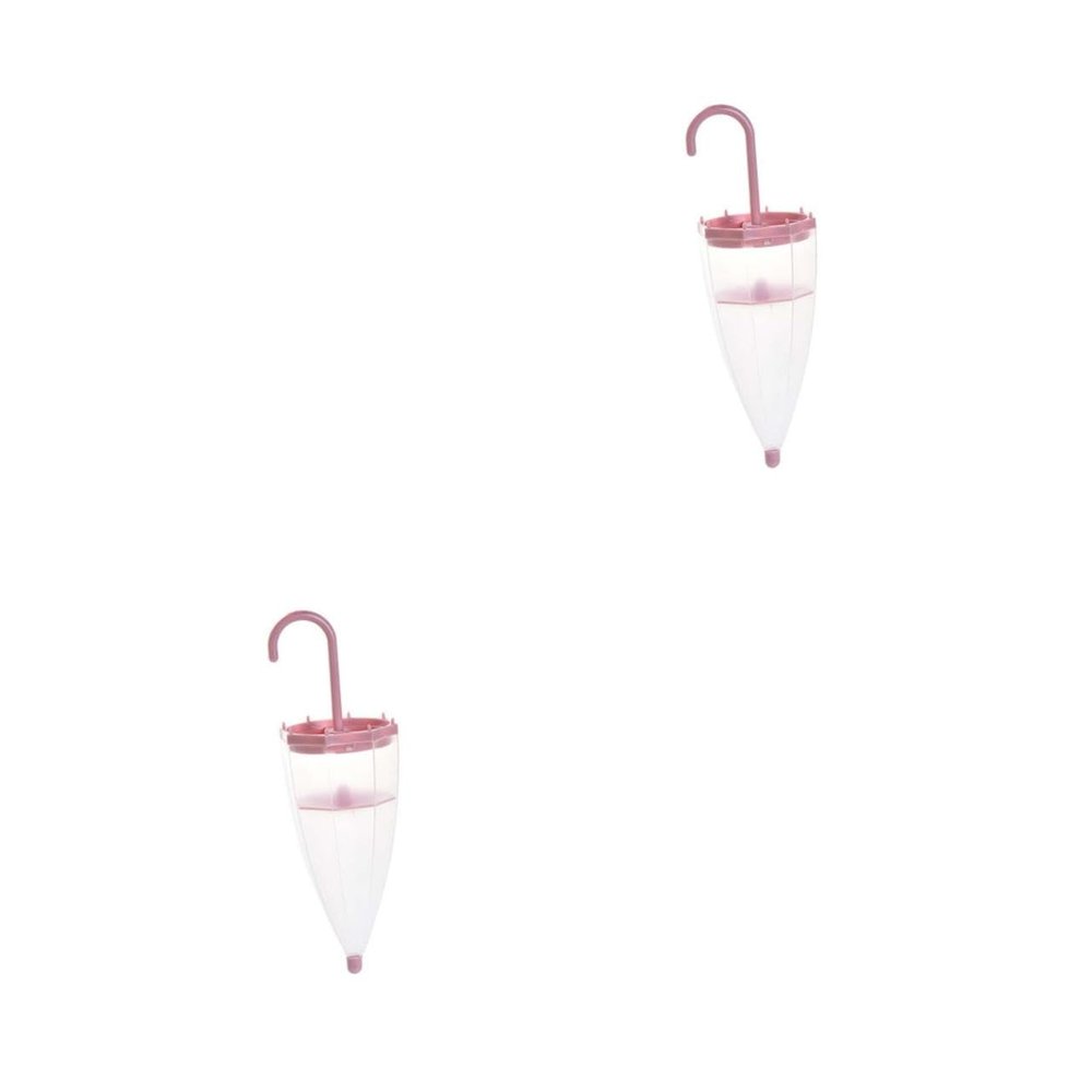 Warmhm 2 pcs Creative Umbrella Shaped Dehumidification Box Moisture Absorber for Wardrobe Closet Car Bedroom Pink Space Saving Design with Calcium Particles for Efficient Damp Control