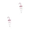 Warmhm 2 pcs Creative Umbrella Shaped Dehumidification Box Moisture Absorber for Wardrobe Closet Car Bedroom Pink Space Saving Design with Calcium Particles for Efficient Damp Control view 1
