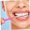 Veemoon 50pcs Interdental Cleaning Brush for Oral Care Flosser Head Options Orange Blue Green Purple for Teeth Cleaning view 4