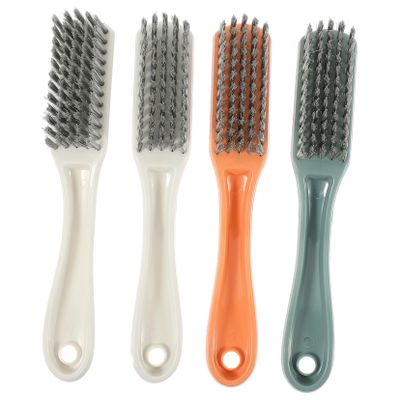 HEALEEP 4pcs Cleaning Brush Laundry Brush Shoes Long Handle Cleaning for Clothes Cleaner Portable Lint Remover Clothes Random Color